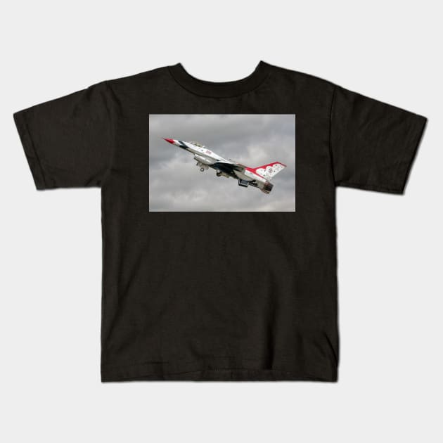 USAF Thunderbird Takeoff Kids T-Shirt by SteveHClark
